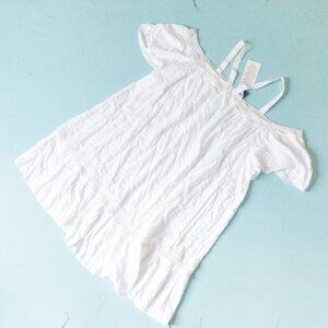 NEW Swimsuits For All White Off Shoulder Tunic Coverup Dress Size 14/16